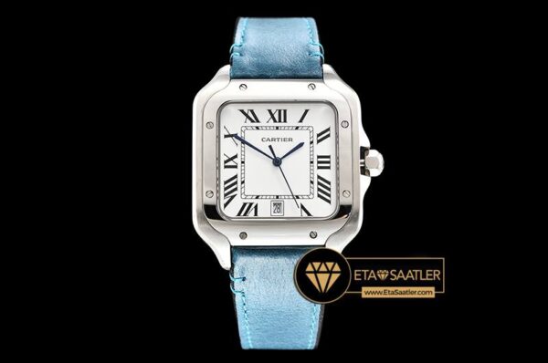 CAR0429E -Santos De Cartier 2018 Mens SSLE (Blue) Wht Swiss Qtz - 06.jpg